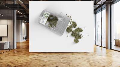 Cannabis Product Package - White Pouch with Clear Backing Wall mural