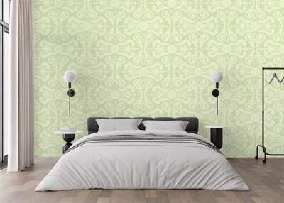 green  vintage wallpaper design Wall mural