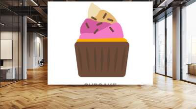 cupcake flat icon on white transparent background. You can be used black ant icon for several purposes.	 Wall mural