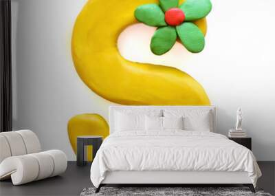 The letter S of the English alphabet from plasticine Wall mural