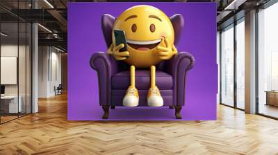 3d smiley face , 3d character with a smile
 Wall mural