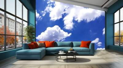 blue sky with clouds Wall mural