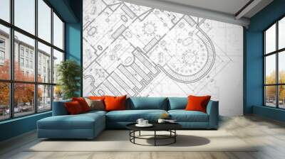 architectural plan Wall mural