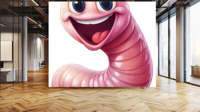 worm cartoon kids learn Wall mural