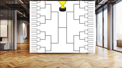 Tournament bracket templates Vector Wall mural