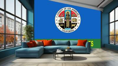 flag of los angeles county, california, usa Wall mural