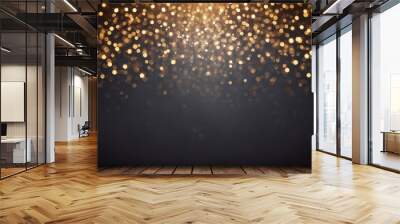 background with golden sparkls with copy space Wall mural