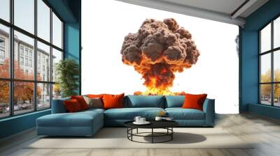 Explosion border isolated on transparent background Wall mural