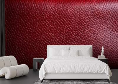 dark red leather texture for background Wall mural