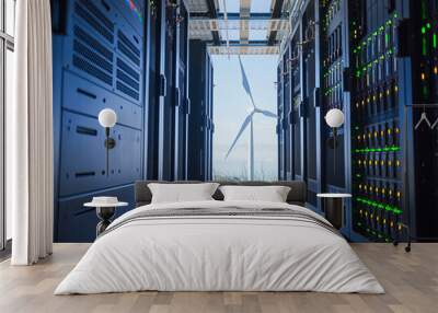 Energy-efficient data centers powered by renewable energy Wall mural