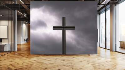 The imposing God's cross, perfectly centered Wall mural