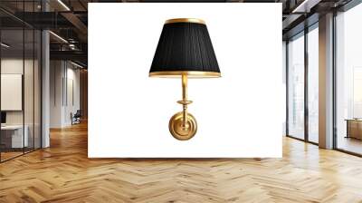 Gold Wall Lamp with Black Shade Wall mural