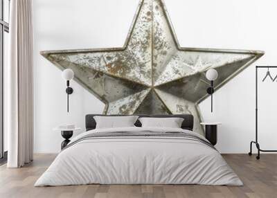 Vintage Rusty Metal Star Wall mural