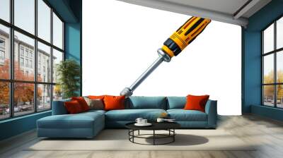 Yellow Screwdriver Isolated Wall mural