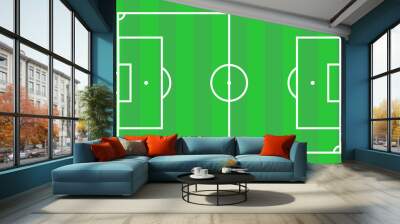 Football soccer field line contour background icon Wall mural