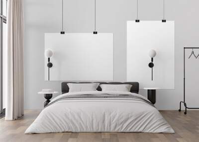 Poster banner white Wall mural