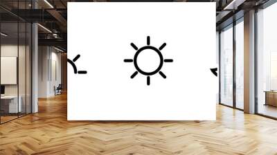 Sun day. Sunset, sun, moon icon concept Wall mural