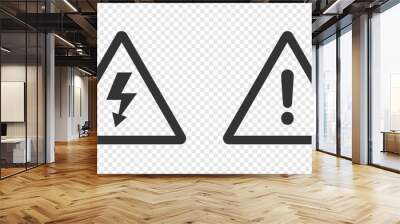 Warning danger sign icon simlpe design Wall mural