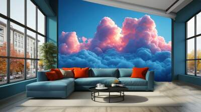 abstract clouds an cumulus clip art isolate on transparent backgroun sky elements Wall mural