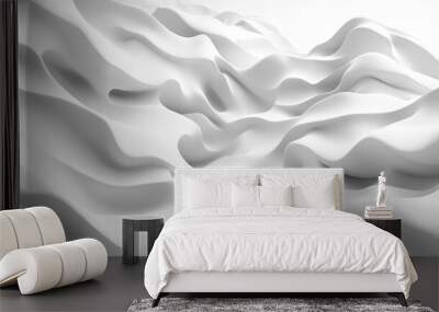 abstract white backgroun modern minimalist wallpaper with layers an lines Wall mural