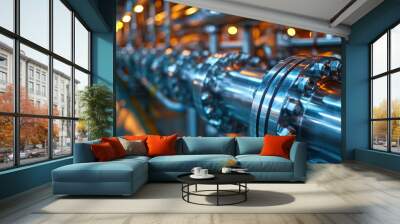 industrial factory equipment stainless tubes food automation Wall mural