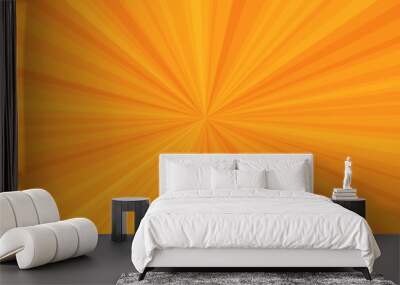 abstract orange sun rays background  Wall mural