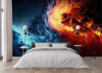 Fire and Ice Wall mural