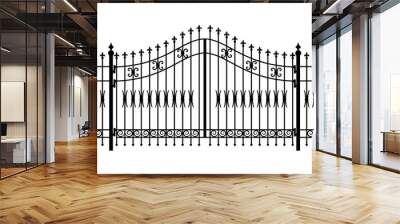 Wrought iron fence, vector illustration design Wall mural