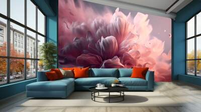 Soft Floral Petals Abstract Background - Generative AI Wall mural