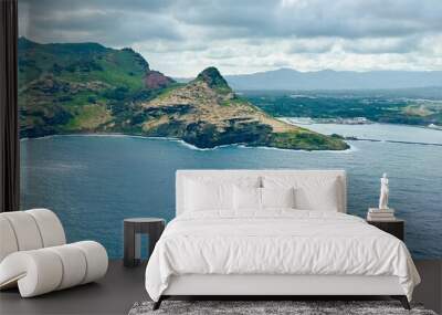 view of the sea and mountains Wall mural