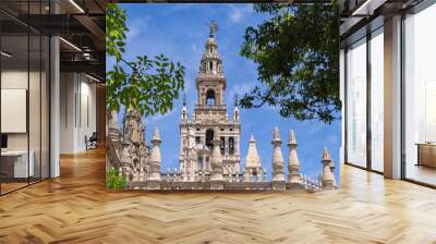 Bell tower of the Seville Cathedral. Wall mural