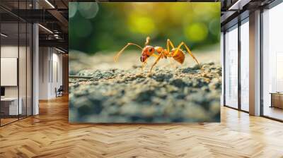 A fire ant in search of food Wall mural