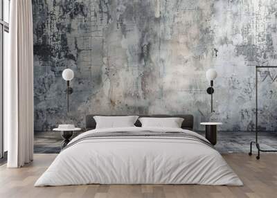 Aged gray wall backdrop Wall mural