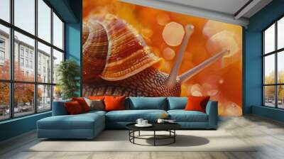 Close up of a snail Wall mural