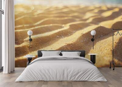 Details of a gorgeous sandy beach as a background for adding text easily Wall mural