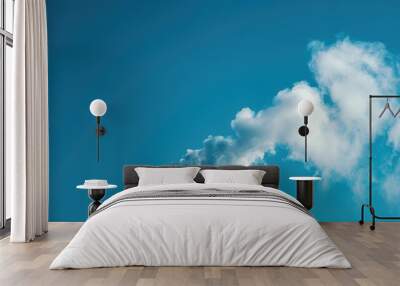 White smoke from pipe against blue sky Wall mural