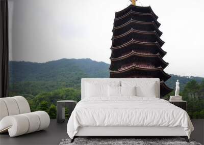 pagoda and garden Wall mural