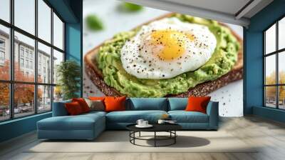 Avocado Egg Toast Wall mural