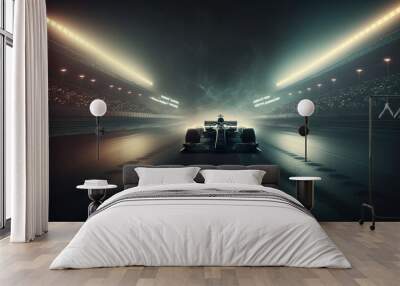 Formula 1 Start Finish, Generative AI, Illustration Wall mural