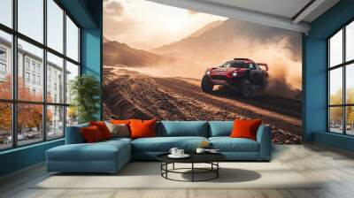 rally in the desert Wall mural