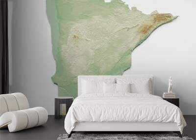 Minnesota Topographic Relief Map  - 3D Render Wall mural