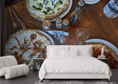 pizza on a table Wall mural