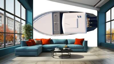 Ship Boat vessel 2 - Top view white background 3D Rendering Ilustracion 3D	 Wall mural