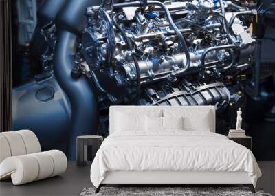 The powerful engine of a modern sport car Wall mural