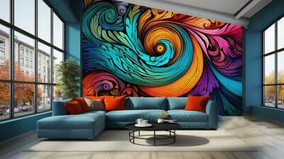 bohemian texture modern background Wall mural