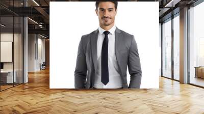 Dubai businessman on the transparent background Wall mural