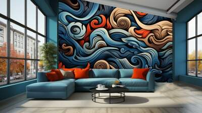 illustration of Mongolia texture modern background Wall mural