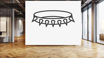 Dog collar icon, Vector Wall mural