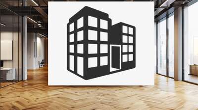 Office block building icon, Vector Wall mural