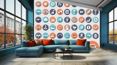 Car Service Icon set Wall mural